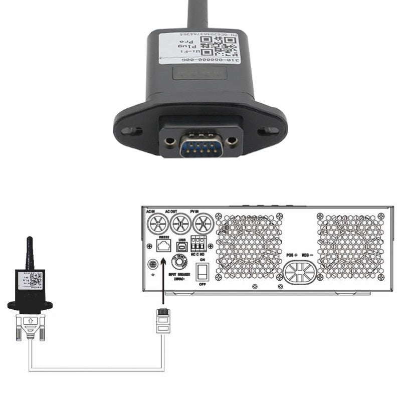 PowMr WiFi Module Wireless Device With RS232 Remote Monitor Solution For Off Grid Inverter Hybrid Solar Power Inverter WIFI Port