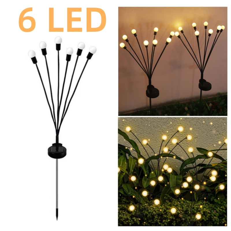 Solar LED Light Outdoor Waterproof Garden Sunlight Powered Landscape Lights Firefly Garden Lights Lawn Garden Decor Solar Light