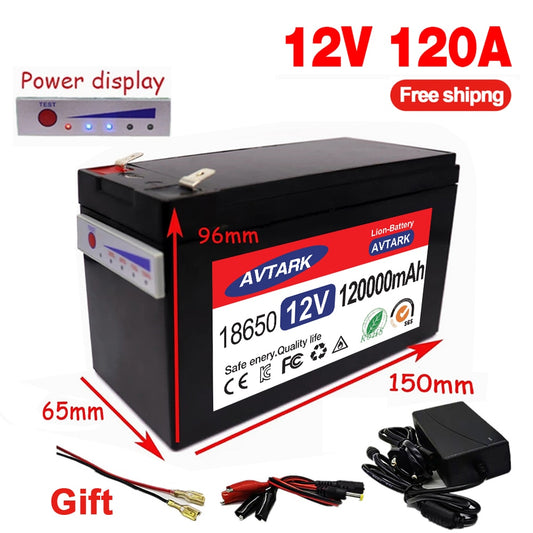 12V 120A Power display Free shipng 96mm life 1