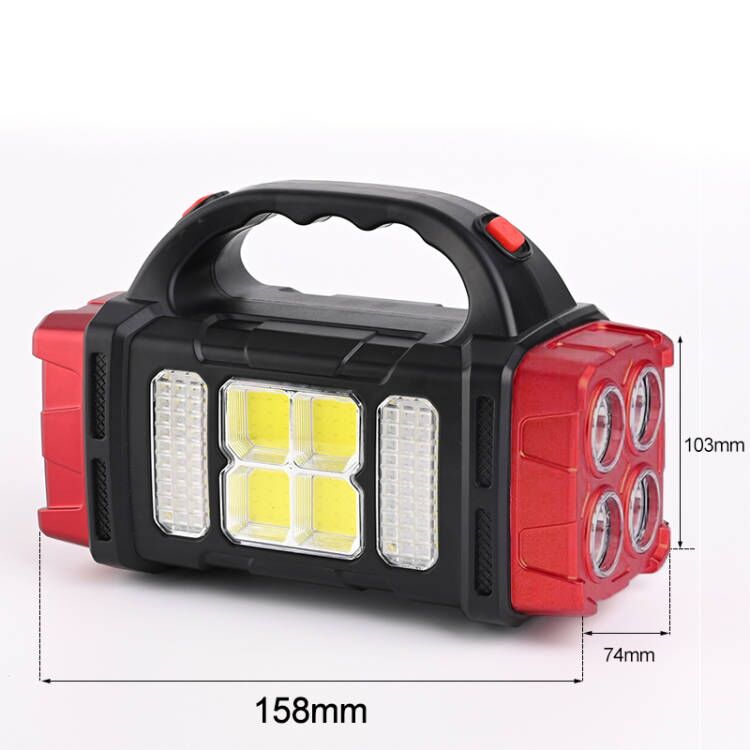 Lampe de poche LED solaire Portable USB Rechargeable lampe de poche étanche COB torche lumière puissante lumière solaire pour Camping randonnée