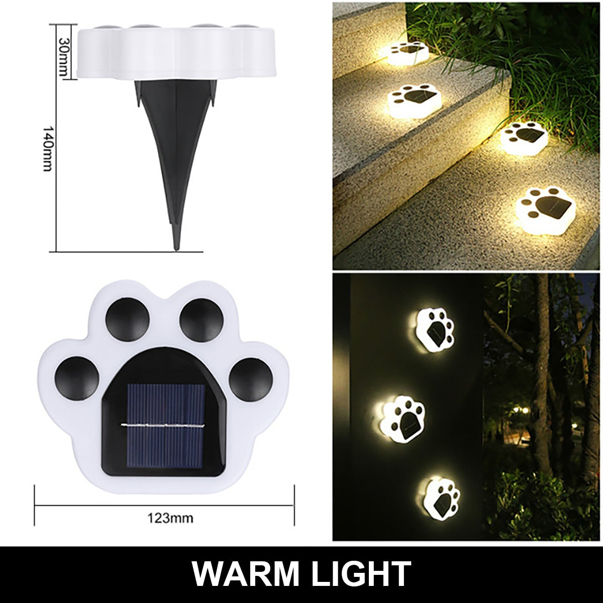Solar-LED-Licht Bärentatze Lampe im Freien wasserdichte Gartendekoration Landschaft Atmosphäre vergrabene Lichter
