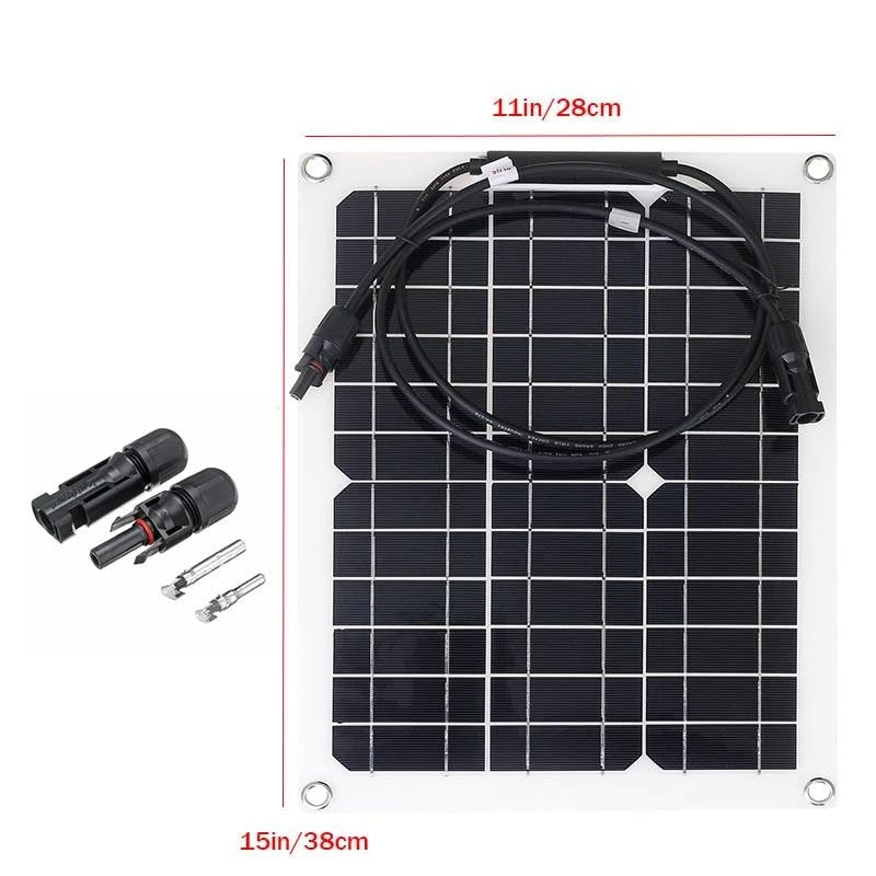 1000W Inverter  Solar Panel Complete Kit 12V Outdoor Car Charger with 30-60A Charger Controller  Power Generation Home Grid Camp