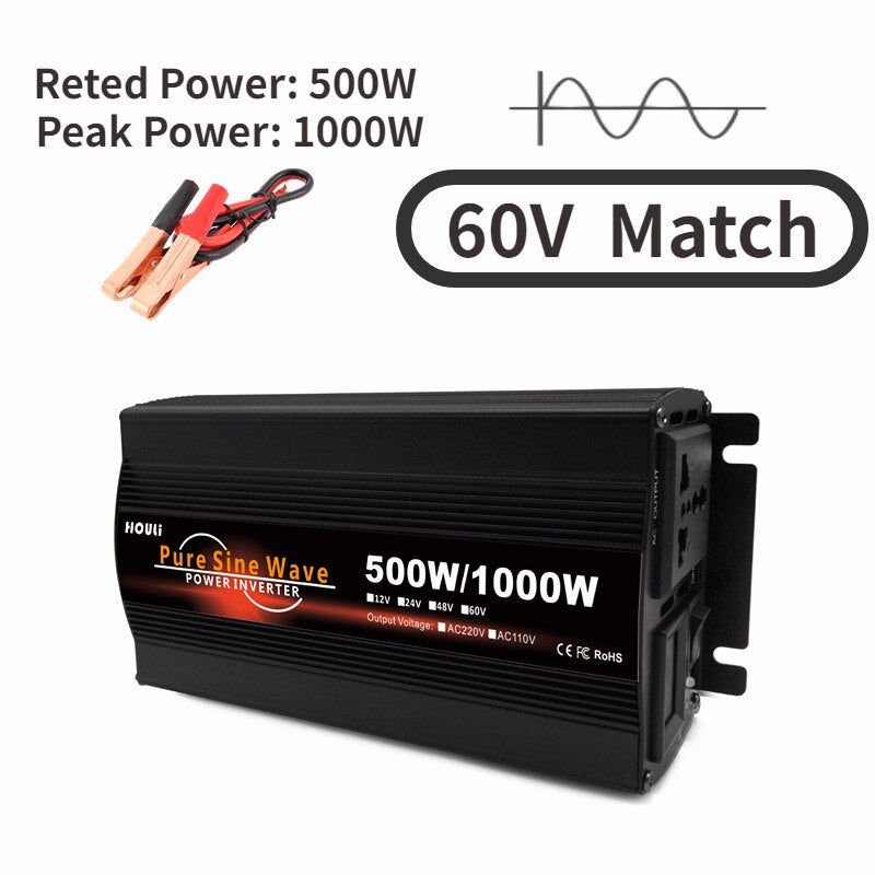 Inverter 12v 220v Pure Sinus Sine Wave Home Converter Solar Inverters 50hz Frequency 110v 12 V 220 V 12v220v 24v Invertor 1000W