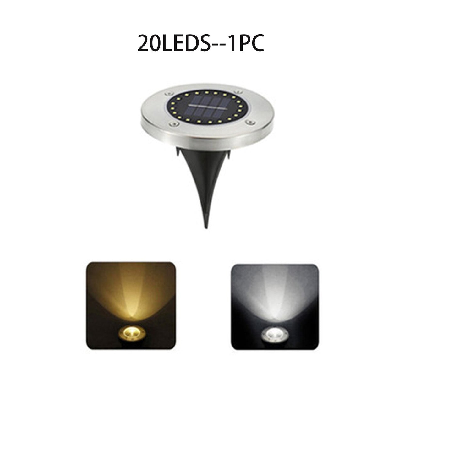 20LED Solar Power Disk Light Outdoor Garden Solar Underground Light Deck Light Spotlight Buried Solar Led Lamp Garden Decoration