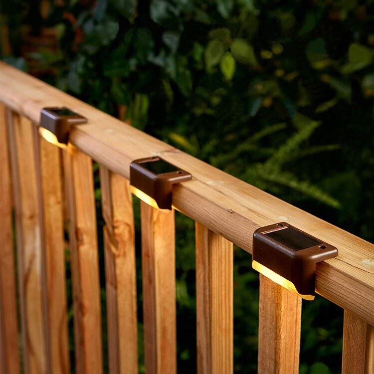 Stair LED Solar Lamp Waterproof Outdoor Solar Garden Light Pathway Yard Patio Steps Fence Lamp Garden Decor Solar Light Outdoors