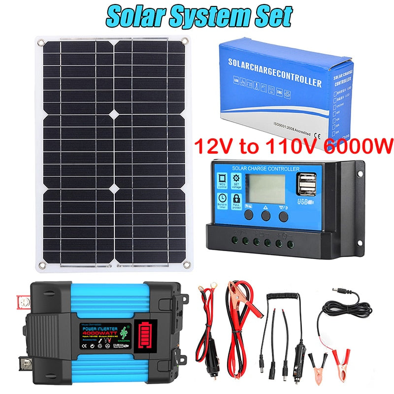 12V to 110/220V Solar Panel, 6ooow SOLIRCHARGE CONTROLLER 8