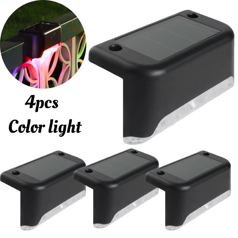 Lampada solare a LED Percorso Scale Luci da giardino per esterni Impermeabile Energia solare Balcone Decorazione luminosa per recinzione per scale del patio di Natale