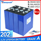 Brand New 12V 24V 48V 200Ah Lifepo4 Rechargeable Battery 3.2V Grade A Lithium Iron Phosphate Prismatic Solar Cell EU US TAX FREE