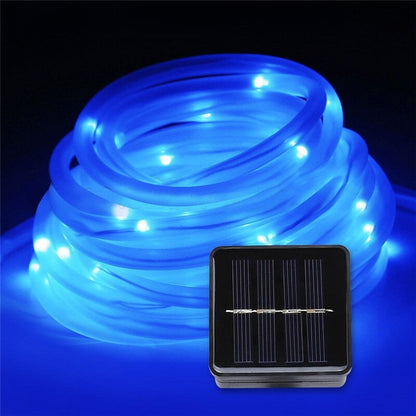 7M/12M LED Outdoor Solar Lamps 50/100 LEDs Rope Tube String Lights Fairy Holiday Christmas Party Solar Garden Waterproof Lights