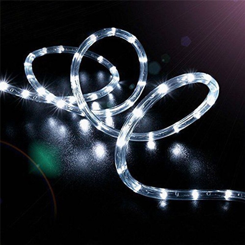 7M/12M LED Outdoor Solar Lamps 50/100 LEDs Rope Tube String Lights Fairy Holiday Christmas Party Solar Garden Waterproof Lights