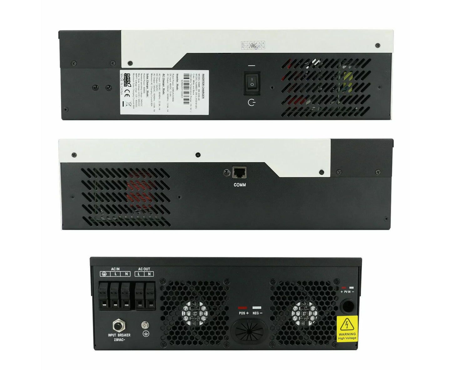 SM-3.2KW-24V - PowMr 3200W DC24V Charger Solar Inverter Pure Sine Wave Inverter With 80A Charger