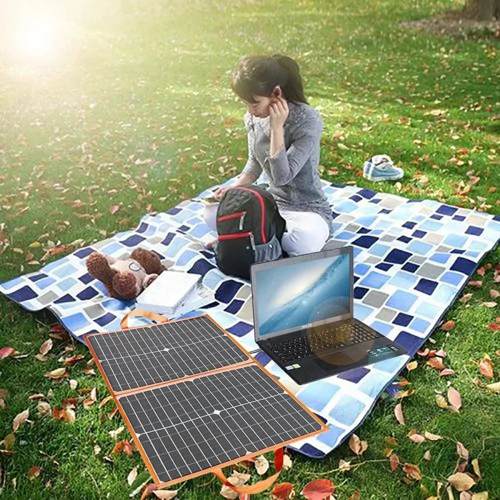 100W 80W 60W 40W Faltbares Solarpanel, sichere und zuverlässige Solarpanel mit hoher Lichtübertragung, kein Verbrennungs- oder Explosionsrisiko.