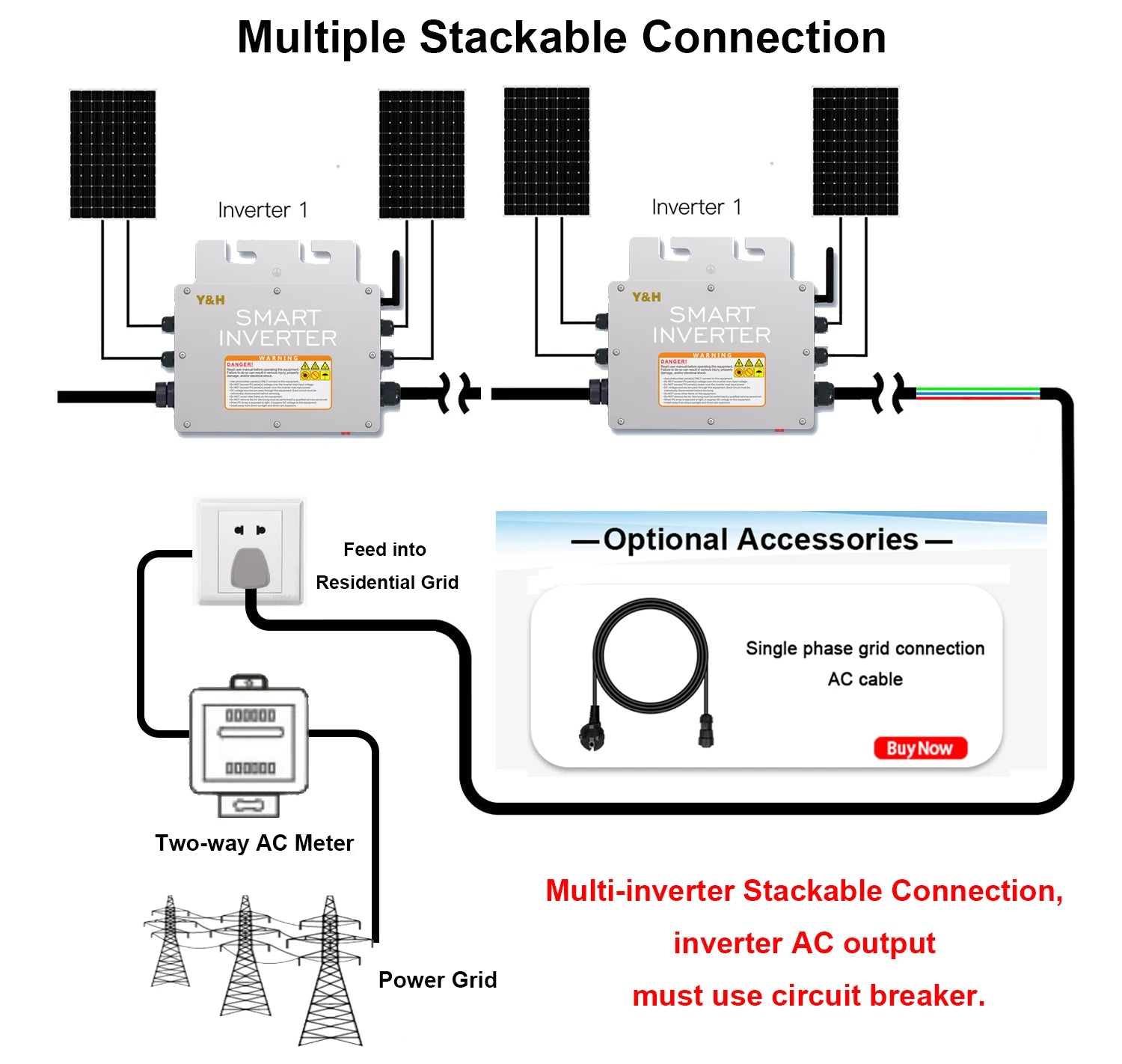 600W 700W Grid-connected Micro Solar