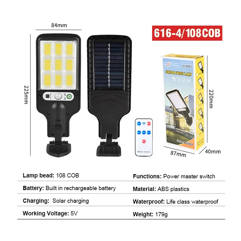 Hot Sale Solar Street Light, Solar-powered street light with LED beads and rechargeable battery, perfect for outdoor use.
