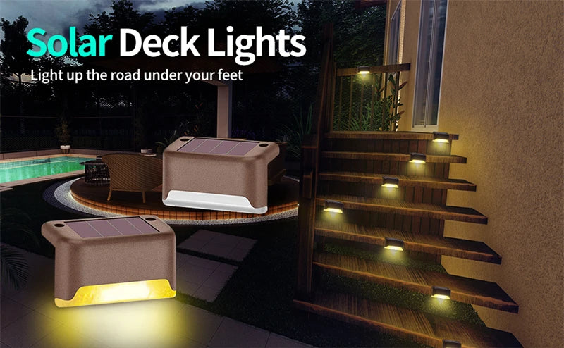 Solar Deck Light, Illuminates the path beneath your feet
