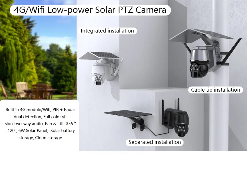 5MP HD 4G/WIFI Solar Camera, 5MP HD 4G/WIFI Solar