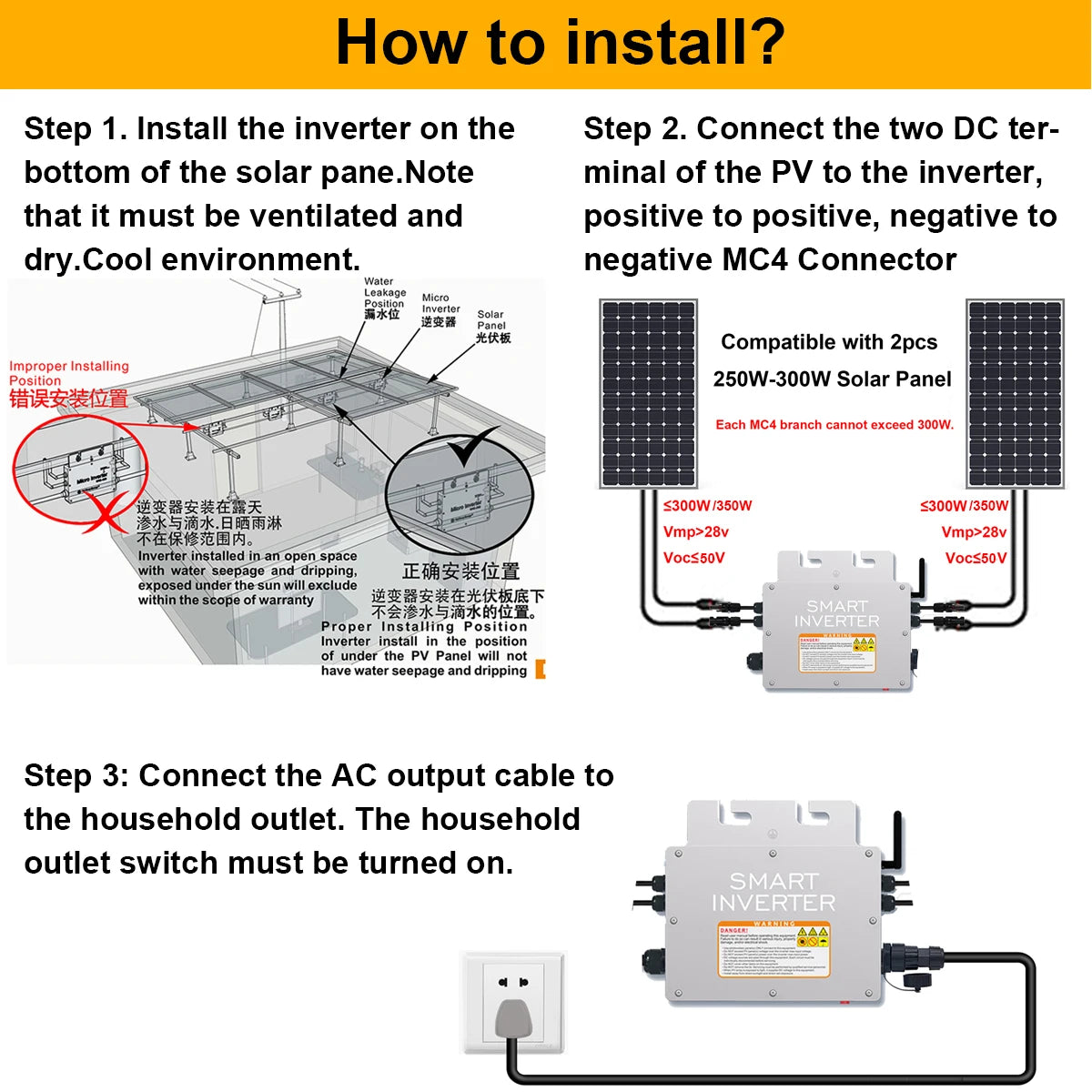 600W 700W Grid-connected Micro Solar