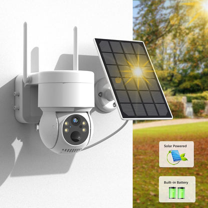 Wifi Outdoor Solar Wireless Network Camera 4MP HD Built in Battery Video Surveillance Camera Long Standby ICsee APP