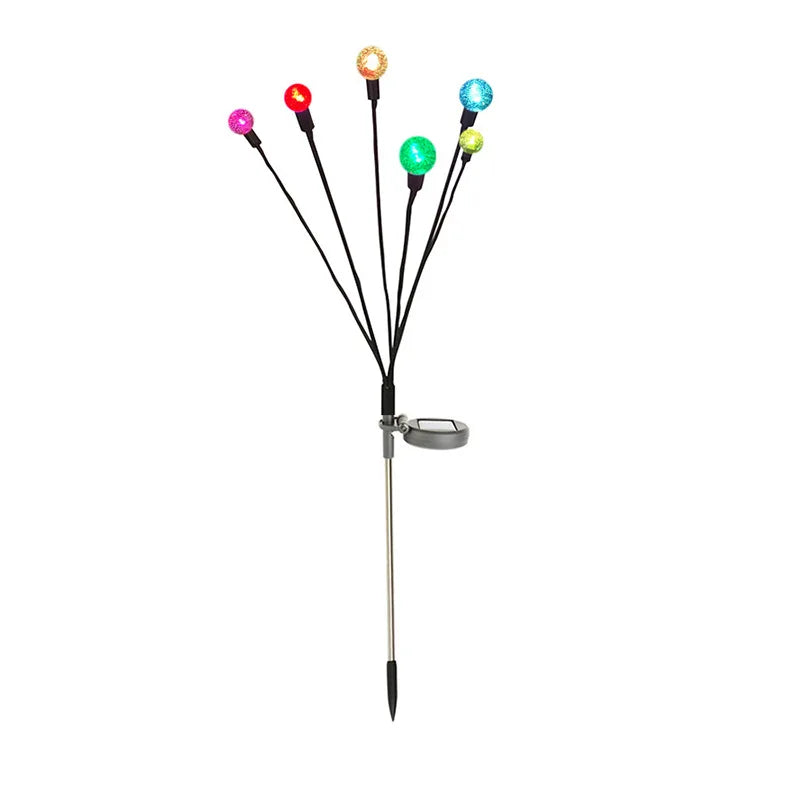 Solar Outdoor Light, Outdoor solar-powered firefly light with warm white/colorful LEDs, no installation required, waterproof and dimmable.