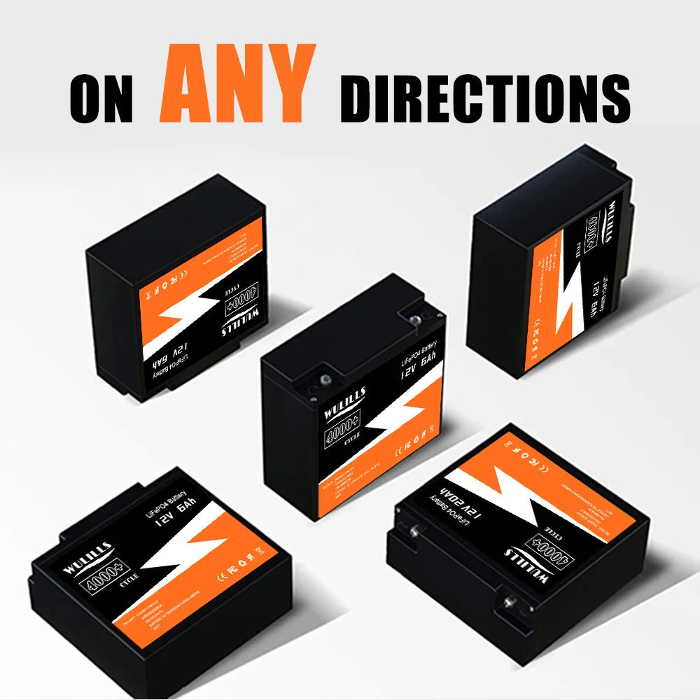 12V 6Ah LiFePo4 Battery, Li-ion battery specs: self-discharge rate, charge voltage, and max charger current.