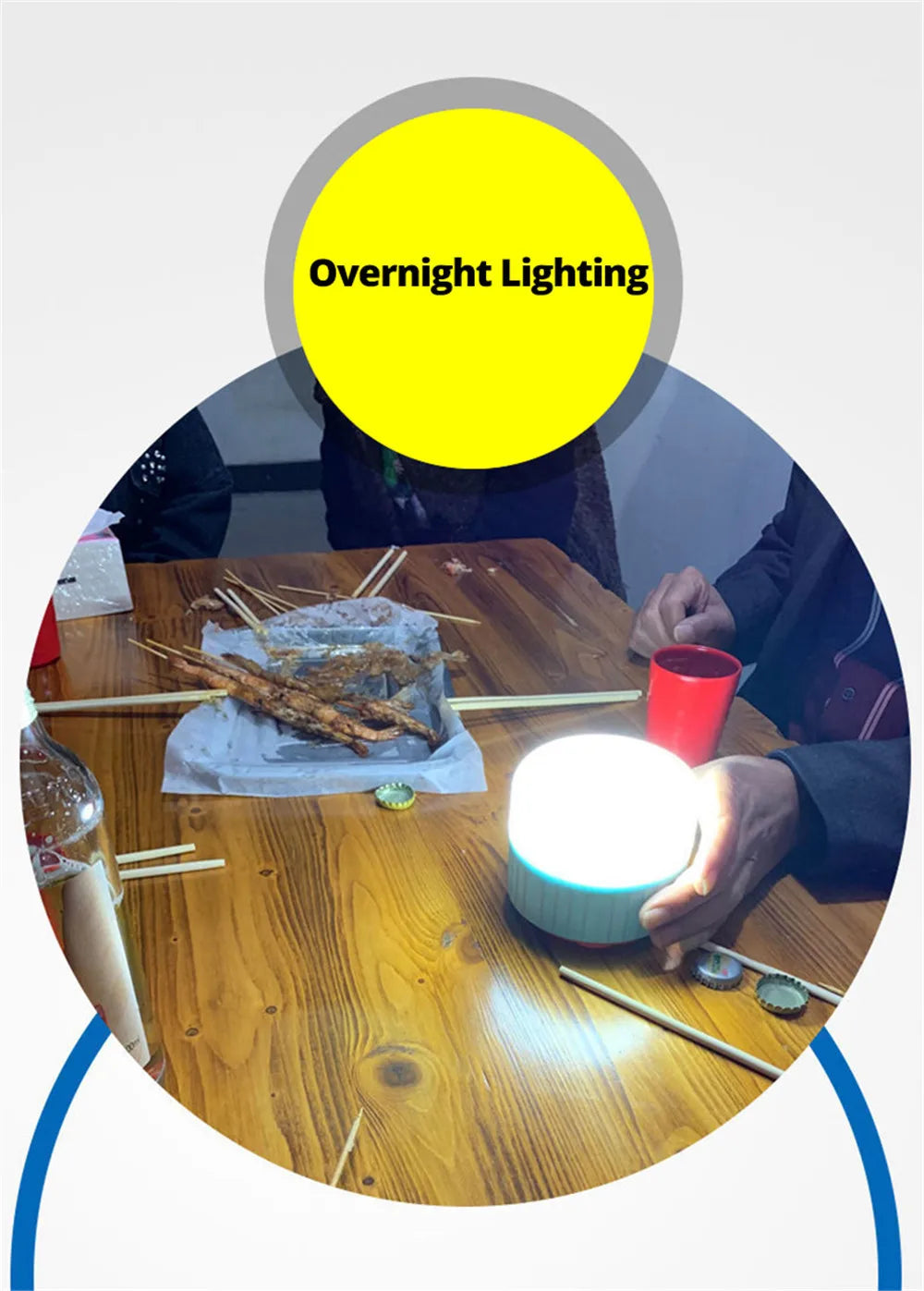 High Power Solar LED Camping Light, Solar-powered LED light lantern for easy portability and reliable lighting.