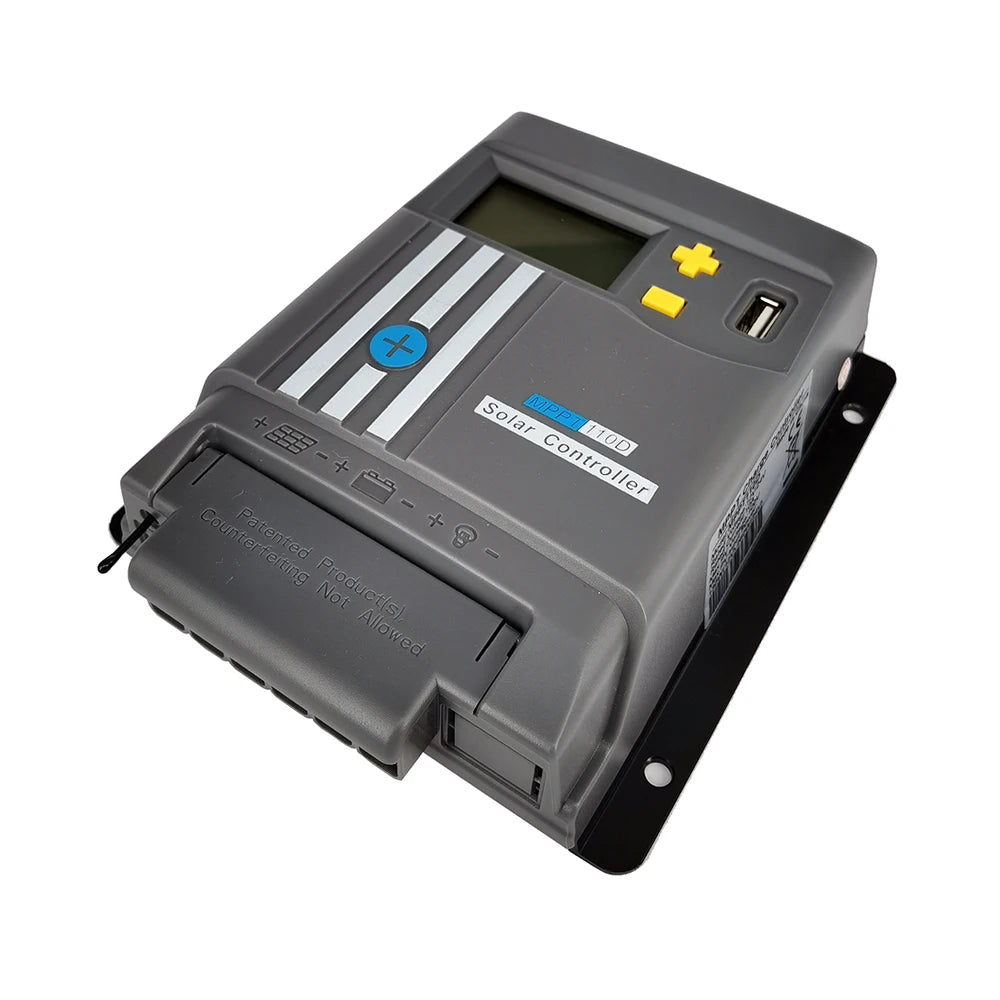 Patented MPPT solar controller with WiFi and LCD display for charging LiFePO4 batteries in vehicles.