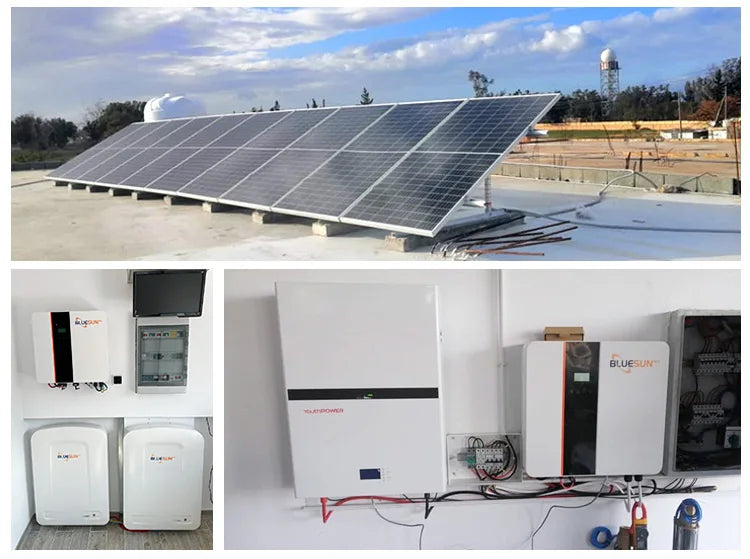 Bluesun 8kw Hybrid Solar Inverter, Real-time grid management for seamless integration of hybrid solar energy systems.