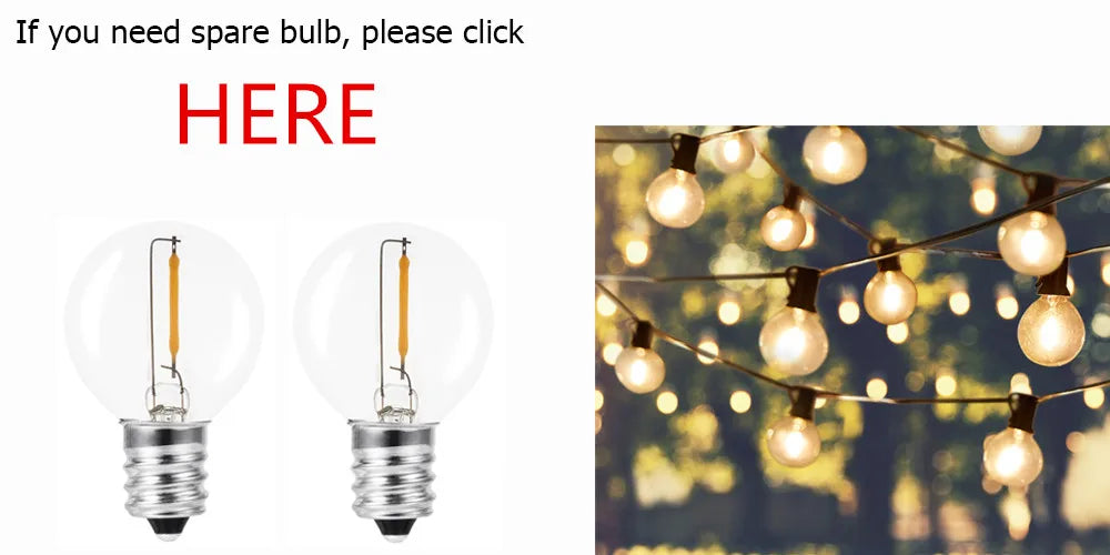 Solar Light, Replaceable G40 bulb available - click HERE for spare orders.