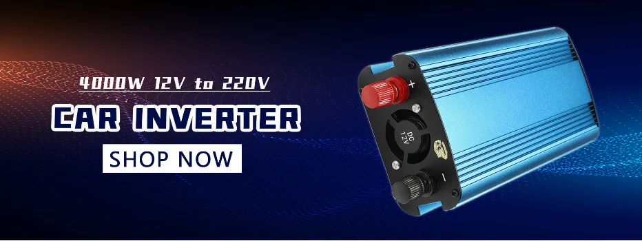 4000W Car Inverter, For prolonged use with inductive loads, consider a pure sine wave inverter.