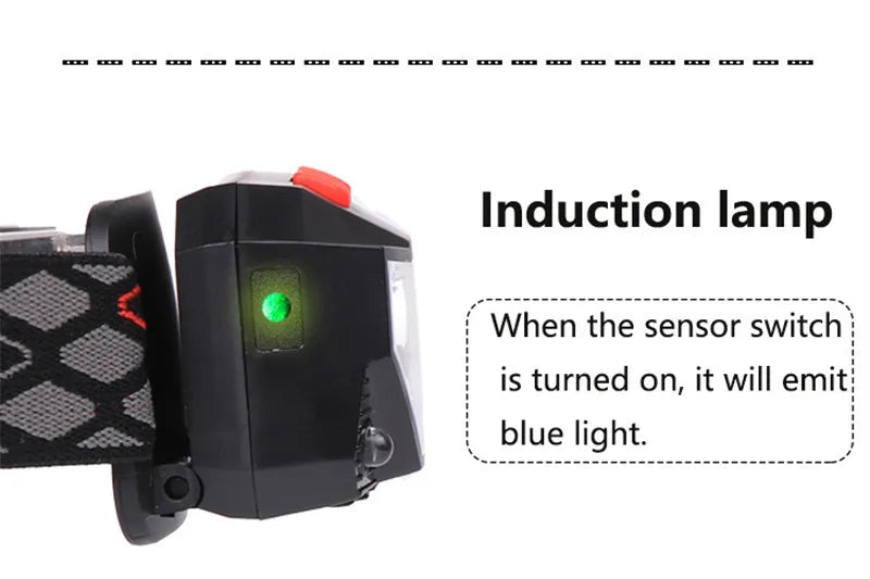 Activating the motion sensor triggers blue LED lighting when the switch is turned on.