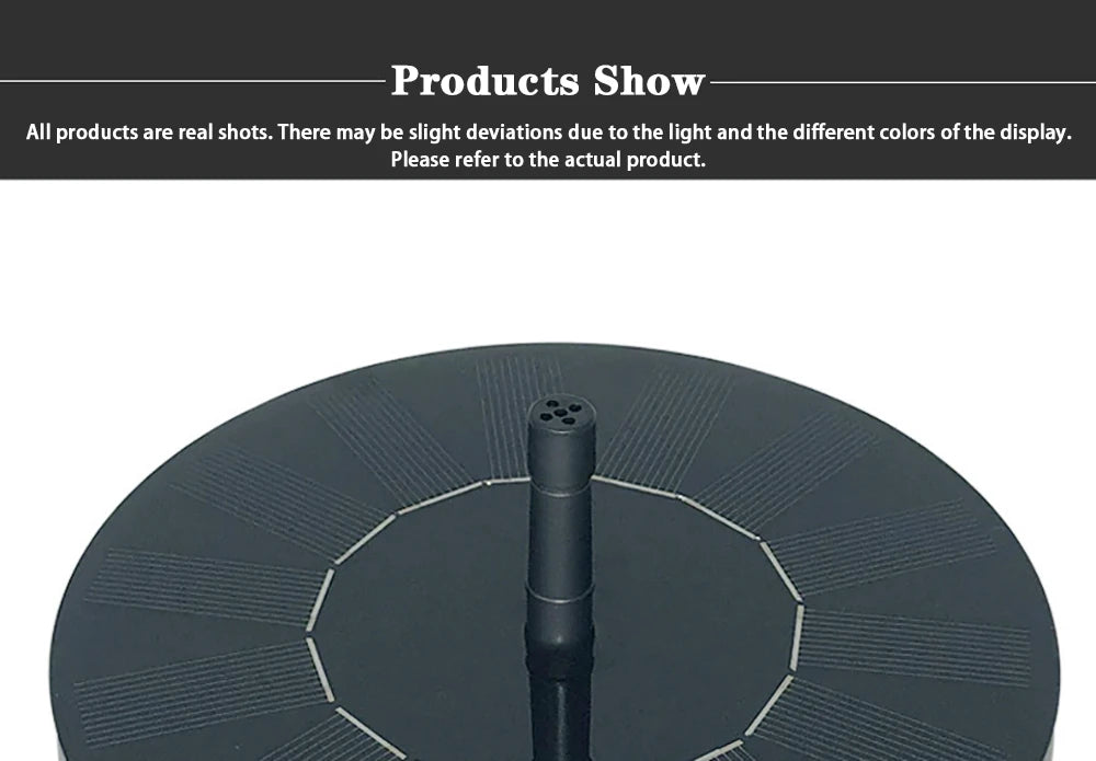 Mini Solar Water Fountain, Actual product may vary in color or lighting conditions; please refer to image for a true representation.