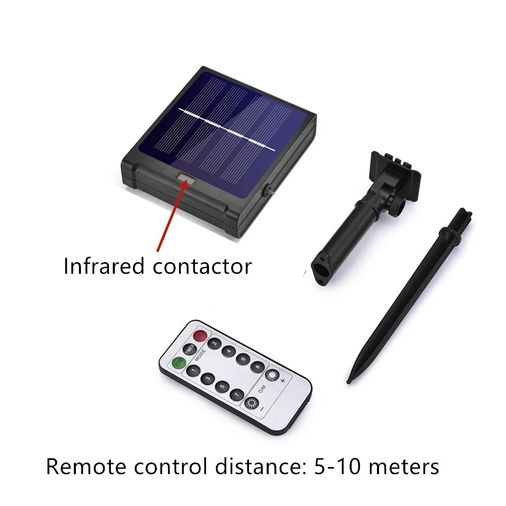 Controlled by infrared contactor, operates remotely within 5-10 meter range.
