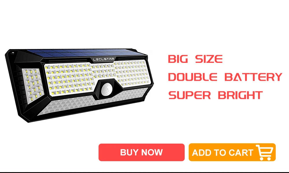 230 LED Solar Outdoor Garden Light, Double Battery Super Bright Solar Light. Add to cart now.