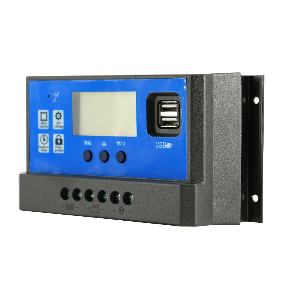 Solar Charge Controller, Reverse current protection and low heat generation with dual MOSFET design.