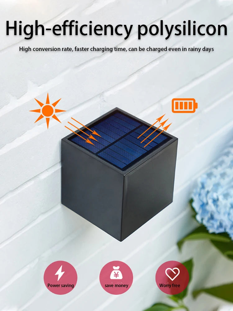 LED Solar Light, Solar-powered lamp with high conversion rate and fast charging, perfect for cloudy/rainy days.
