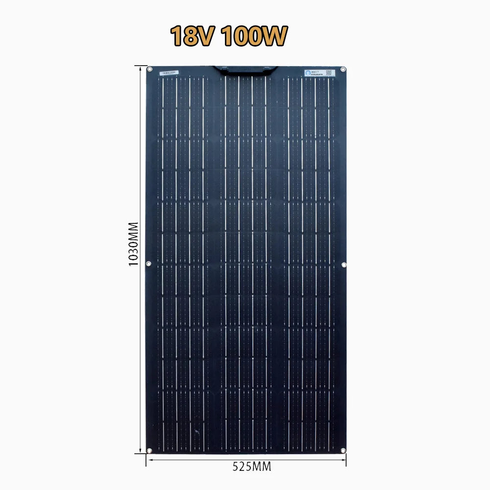 100w 200w 300w 400w Flexible Solar Panel, Ships from Moscow warehouse for Russian customers, including VAT tax, with fast delivery via Russia Post.