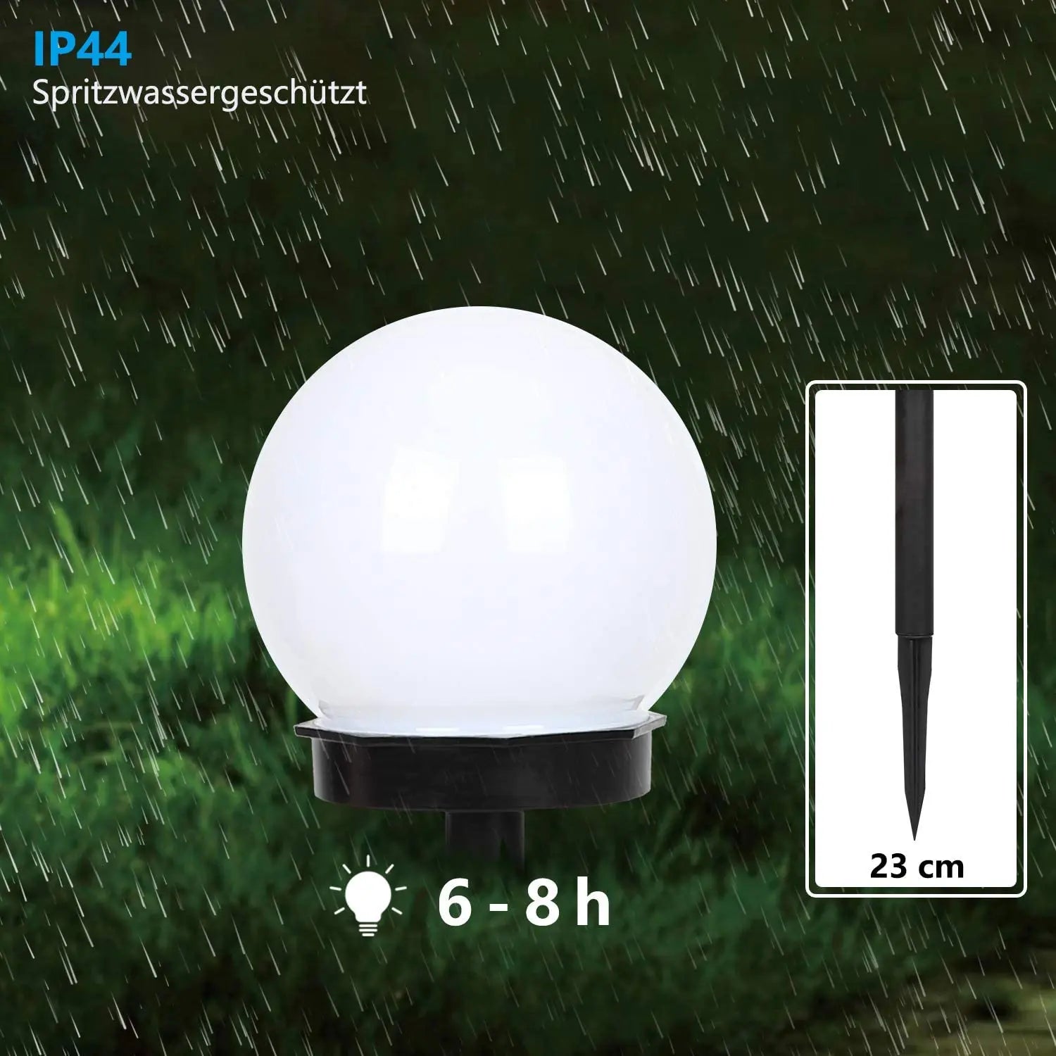 2/4/8pcs LED Solar Garden Light, Water-resistant and suitable for outdoor use, this device can withstand up to 8 hours of sunlight.