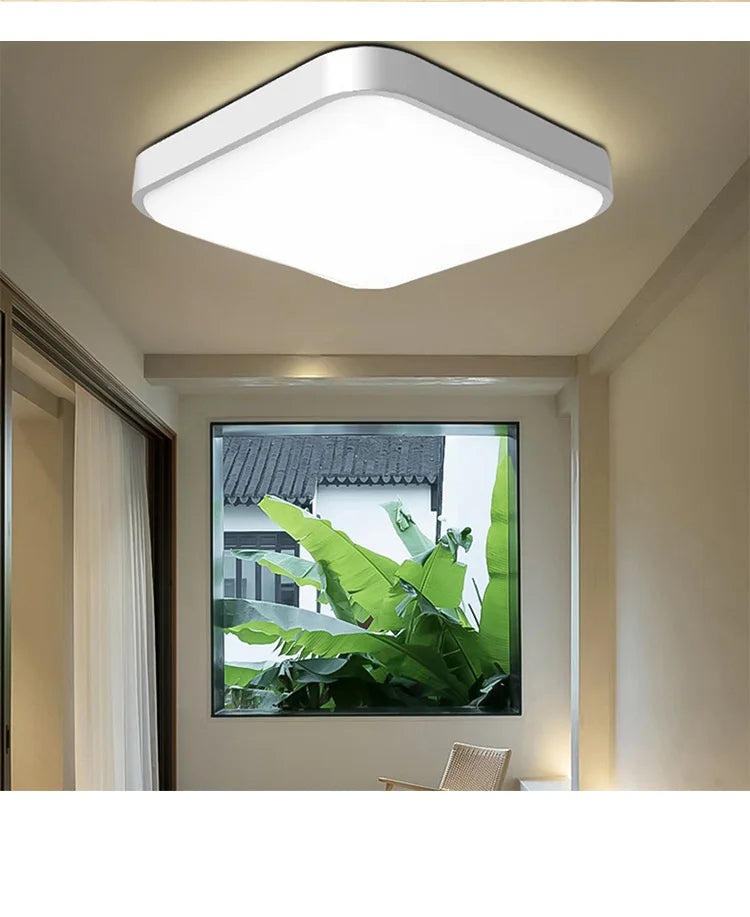Energy Saving Indoor Solar Ceiling light, Solar ceiling light with modern design, lithium battery, and LED bulbs, suitable for indoor use.