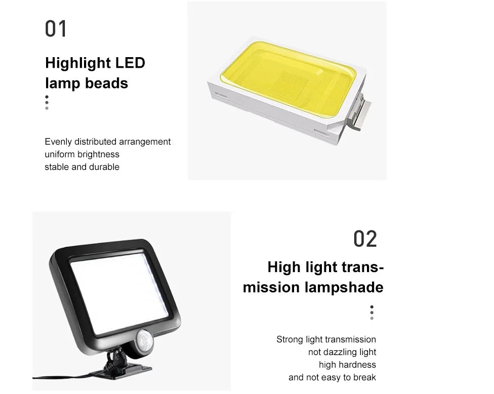 Solar Light, Uniform LED lighting with high-transmission shade for strong, even illumination without glare or breakage.