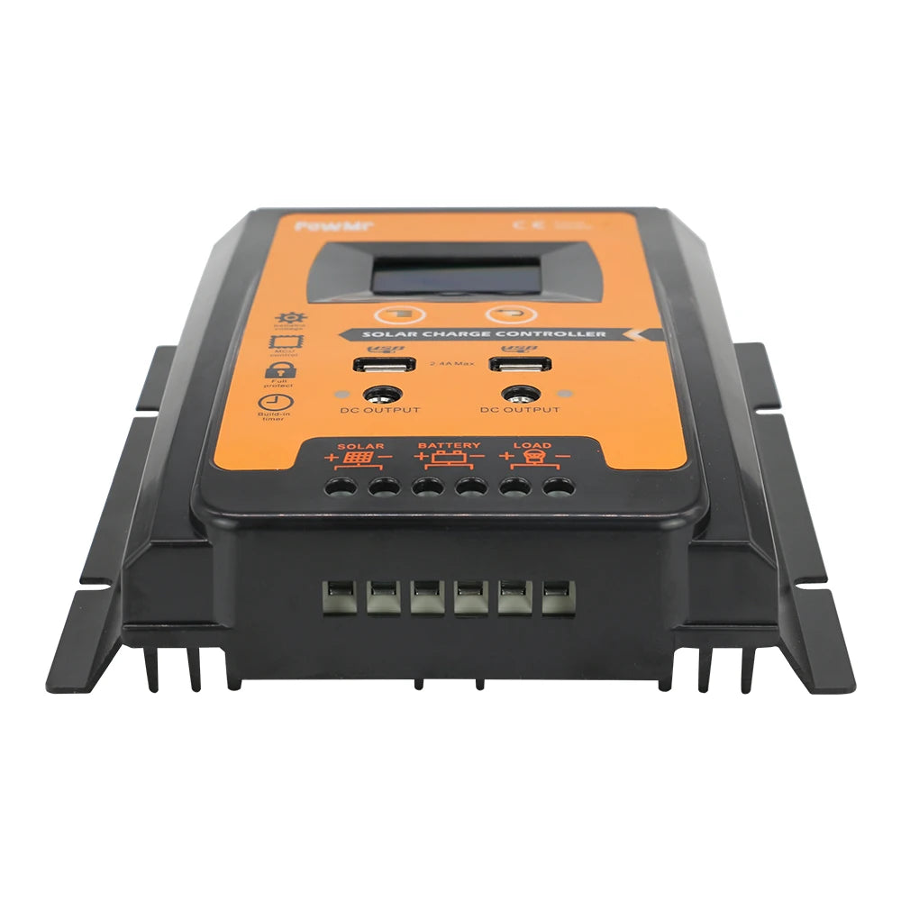 PowMr Solar Panel MPPT Solar Charge Controller, Temperature-compensating charging/discharging improves battery life.