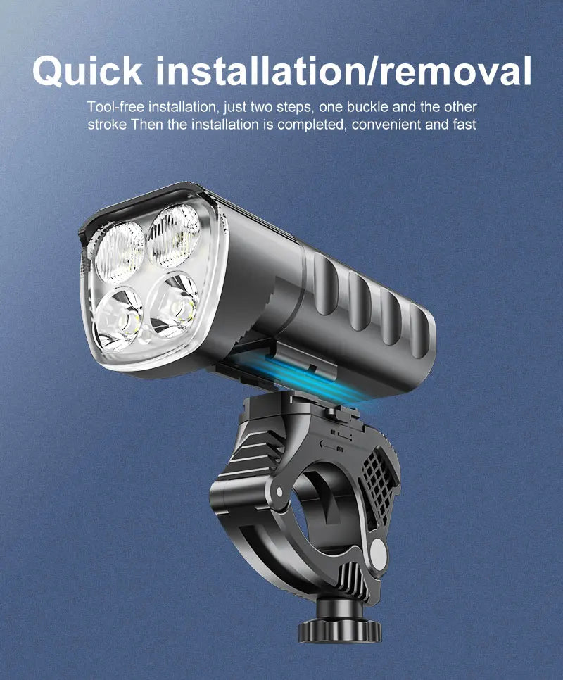 X-TIGER QD-1301 Front Light, Easy tool-free installation with simple buckle and stroke, fast and convenient setup.