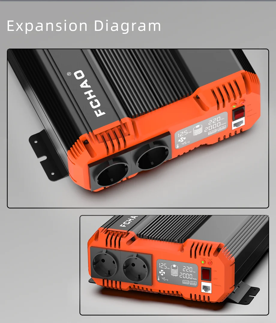 FCHAO 5000W Car Power Inverter, Highly compatible smart inverter with assured safety and guarantee.