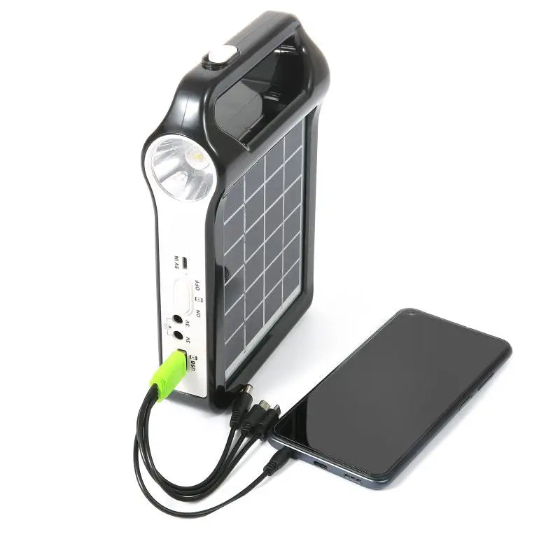 Portable 6V Rechargeable Solar Panel, Sustainable energy system for charging devices and lighting homes with rechargeable solar panels.