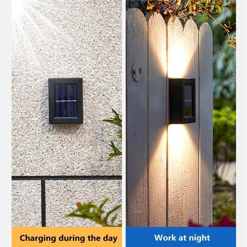 Automatically charges by solar power and illuminates at night