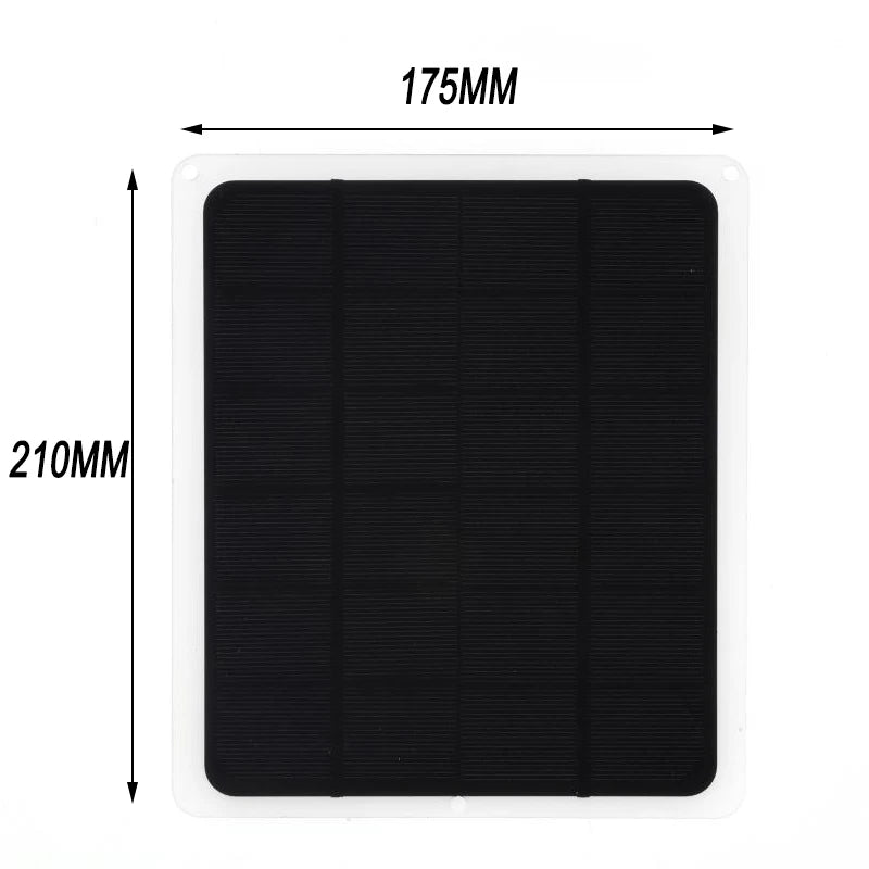 20W 5V Solar Panel, Waterproof solar charger with 5V USB output for charging mobile devices and more outdoors.