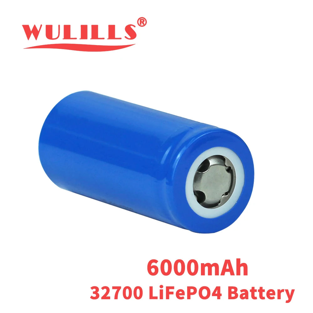 New 3.2V 32700 6000mAh LiFePO4 Battery, High-capacity lithium iron phosphate battery for solar, RV backup power, and rechargeable uses.