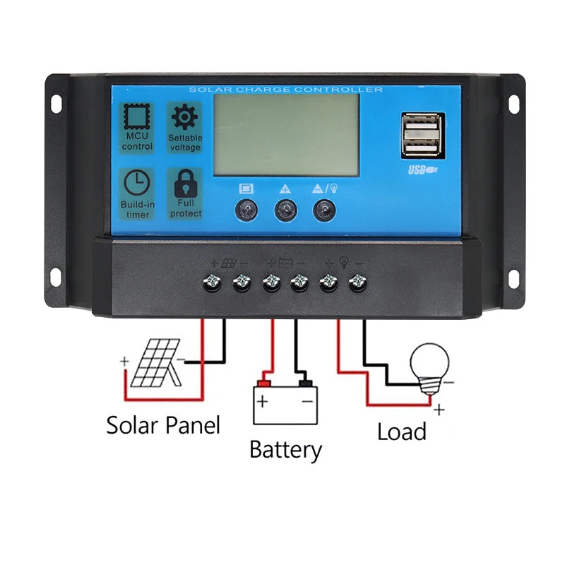 100w 200w 300w 400w Flexible Solar Panel, MCU-based solar panel controller with built-in protection for safe charging of 12V or 24V batteries.