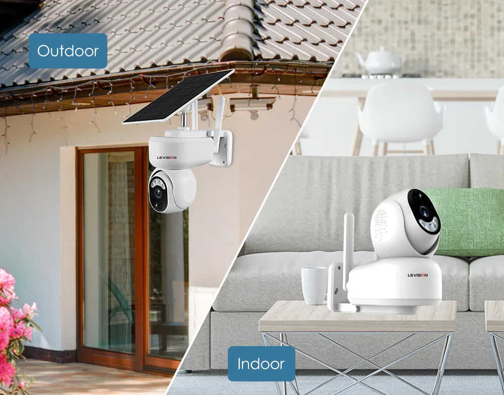 LS Vision's outdoor camera for indoor use offers solar power and wireless features.