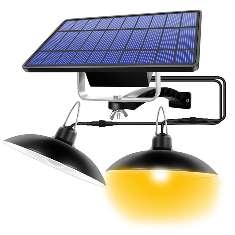 IP65 Waterproof Double Head Solar Pendant Light, Affordable options with improved quality, trust our products despite lower prices.