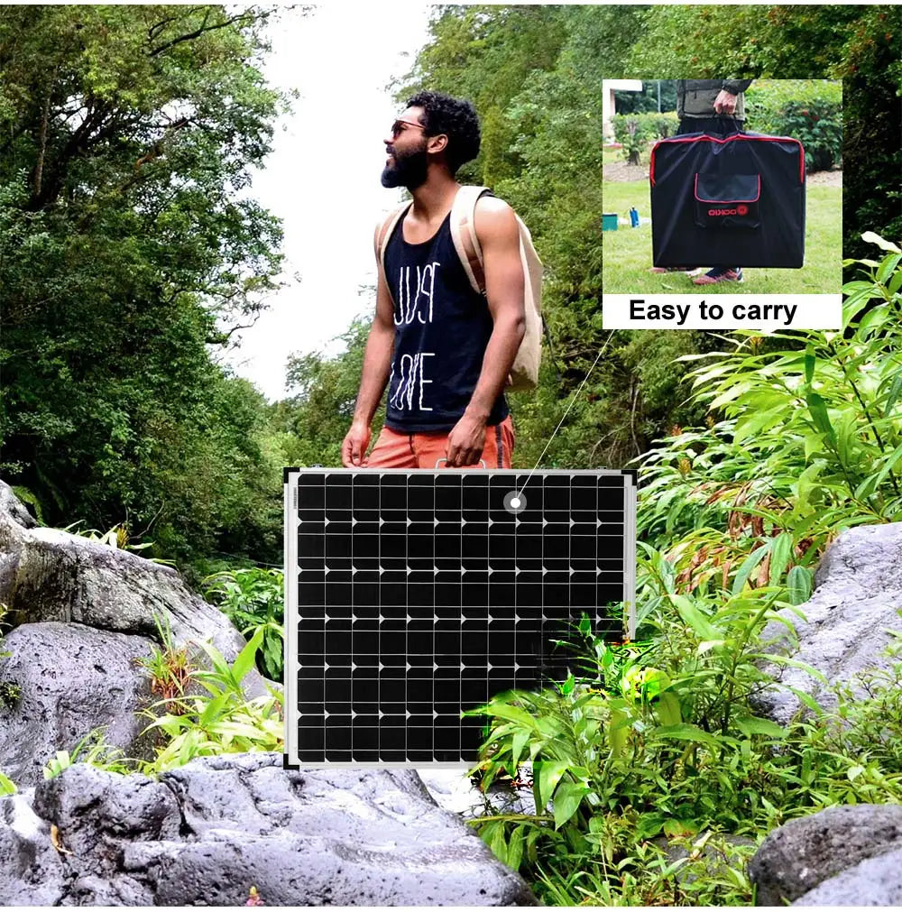 Dokio 100W 160W 200W Foldable Solar Panel, FSP-200 Solar Panel Kit (12.5KG, 760*660*50mm)